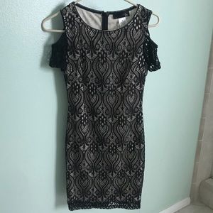 Cold shoulder midi dress